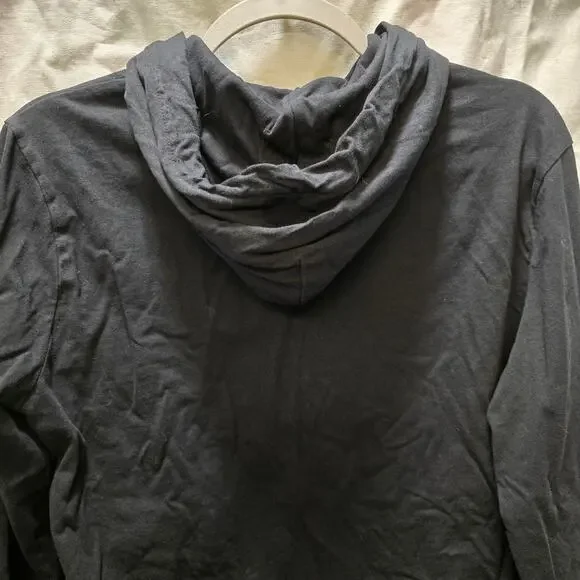 Polo Ralph Lauren Jersey Hooded T-shirt in black long sleeve hooded men's medium - Picture 9 of 10